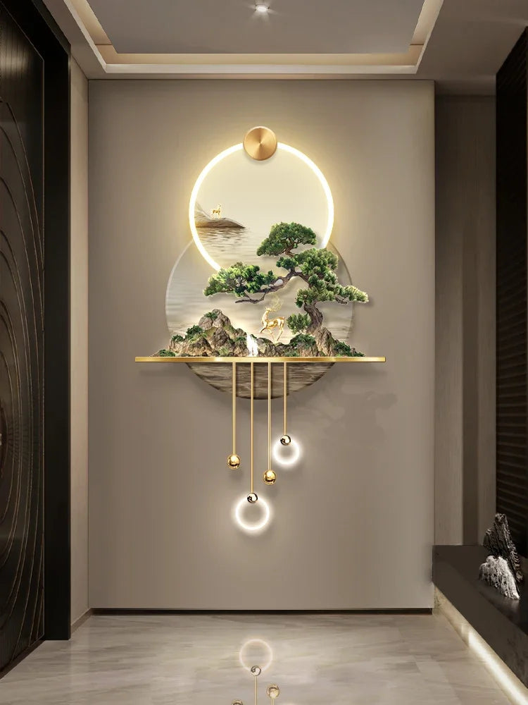 3D Art Moon Tree Wall Lamp (LED)