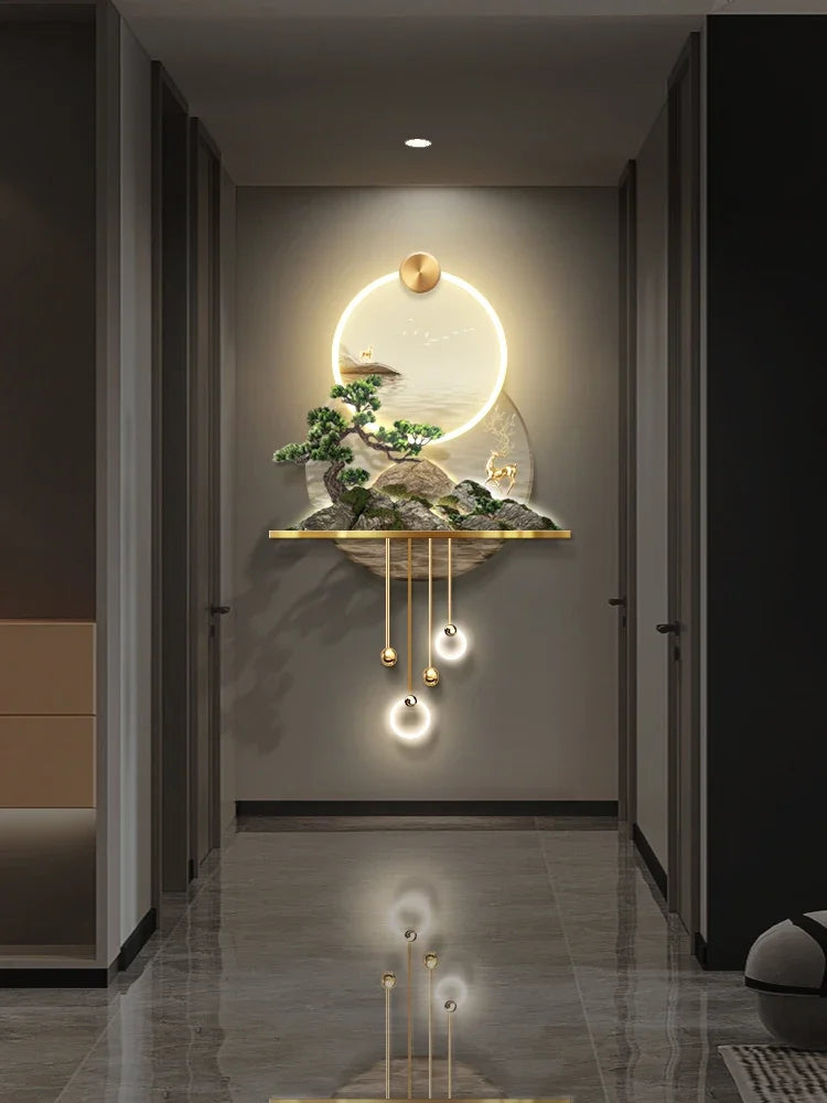 3D Art Moon Tree Wall Lamp (LED)