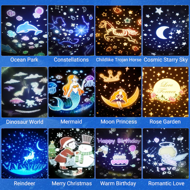 Star And Figures Projector Lamp (Ambient Music)