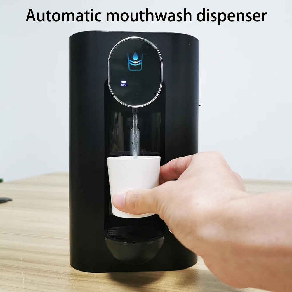 Wall-Mounted Smart Mouthwash Dispenser (With 2 Magnetic Cups)